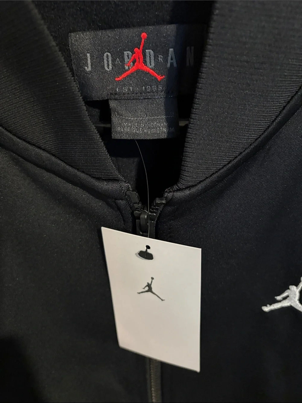 Jordan Black Jacket with White Piping